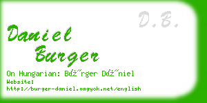 daniel burger business card